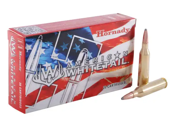 Hornady American Whitetail 243 Winchester Ammo 100 Grain Hornady Interlock Jacketed Soft Point Box of 20