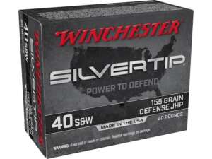 Winchester Silvertip Defense 40 S&W Ammo 155 Grain Winchester Silvertip Jacketed Hollow Point