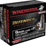 Winchester Defender 9mm Luger +P Ammo 124 Grain Winchester PDX1 Bonded Jacketed Hollow Point