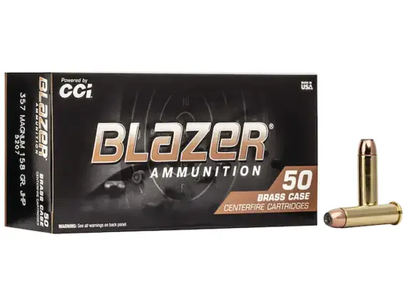 Blazer Brass 357 Magnum Ammo 158 Grain Jacketed Hollow Point