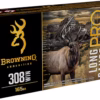 Browning Long Range Pro Hunter 308 Winchester Ammo 165 Grain Sierra GameChanger Polymer Tip Box of 200