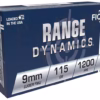 Fiocchi Training Dynamics 9mm Luger Ammo 115 Grain Full Metal Jacket
